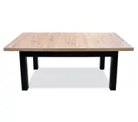 RICARDO RS36-L stół rozkładany laminat 50mm artisan / czarny, wymiary